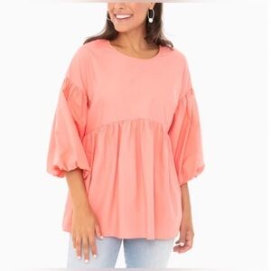 Tuckernuck | Pomander Place Coral Camilla Blouse | Medium